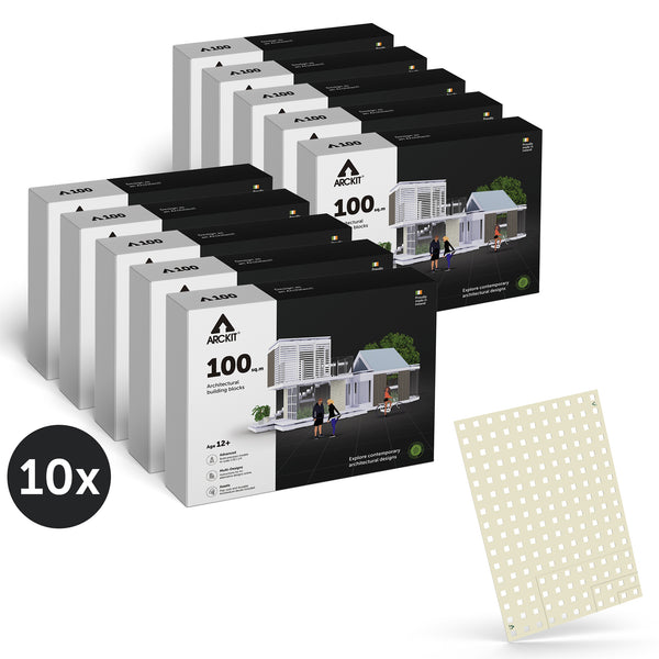 Bundle kit of 10 Arckit A100 Architectural Model Building Kits & Building Plates