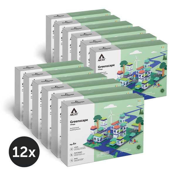 Bundle kit of 12 Arckit Greenscape Village Architectural Model Building Kits