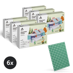 Bundle kit of 6 Arckit Mountain Living Architectural Model Building Kits & Building Plates