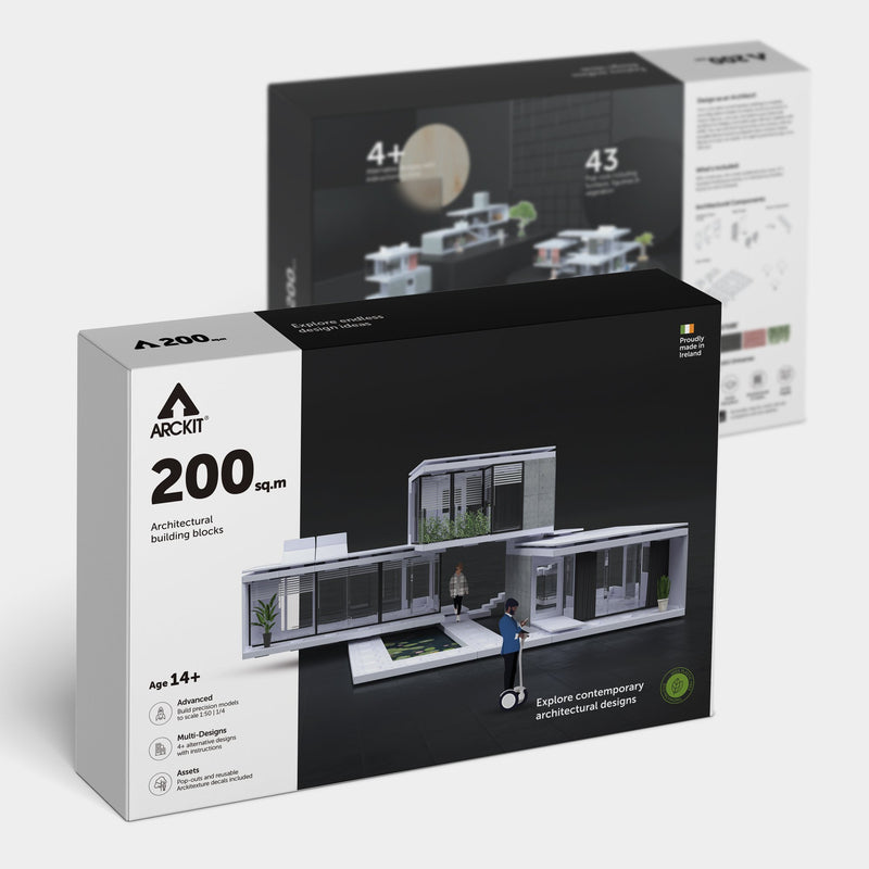 Bundle kit with Arckit A100 and Arckit A200 Architectural Model Kits
