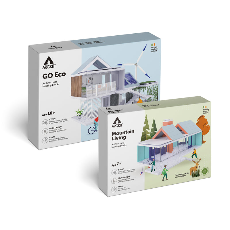 Bundle kit with Arckit GO Eco and Mountain Living Architectural Model Kits