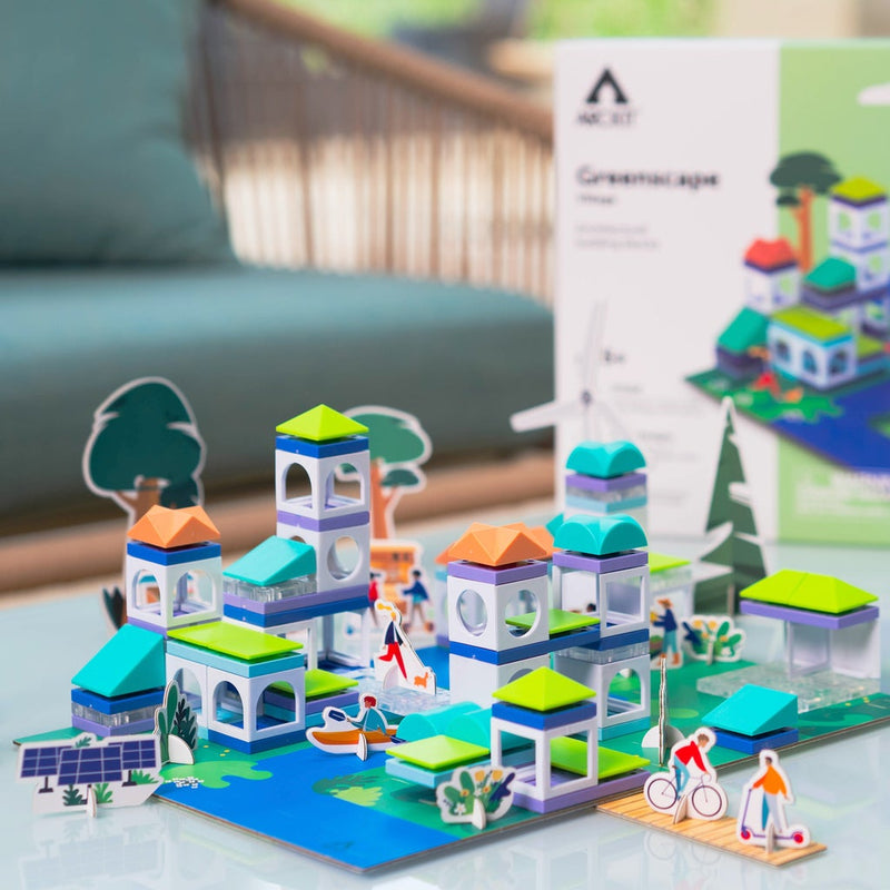 Bundle kit of 12 Arckit Greenscape Village Architectural Model Building Kits & Building Plate