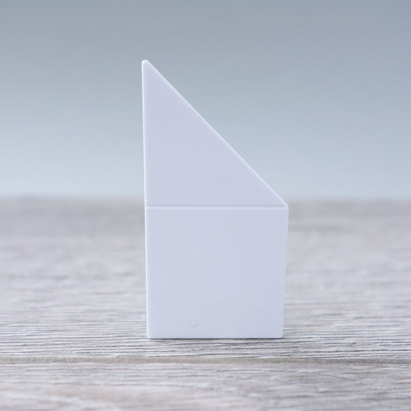 One-by-Two  White Left Angled Smooth Finish Floor or Roof Tile 5.05